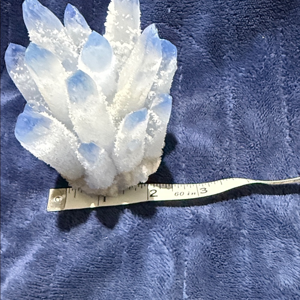 Clear Blue-Tipped Quartz Cluster - Picture 7 of 9